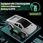 Remote Control Car RC Trucks - 2WD RC Truck Toy RC Cars for All Terrain, 1/24 Scale Pick-up Hobby Monster Truck Toys 2.4GHz Off-Road Vehicles Kids Gifts for Boys/Girls Age 3+, Silver - Image 4