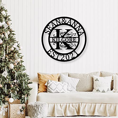 Personalized Last Name Metal Signs Custom Split Letter Name Sign Custom Front Door Monogram Sign Outdoor Metal Sign Family Name Sign Metal Wall Art Wedding Gift Housewarming Gifts #TOP1