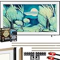 Samsung QN55LS03FA 55" The Frame QLED 4K AI TV (2025) Bundle with Modern Teak Bezel, CPS 26 Month Protection, Slim Flat Mount, 2X HDMI Cables & Deco Gear Complete Home Theater Beginner's Guidebook