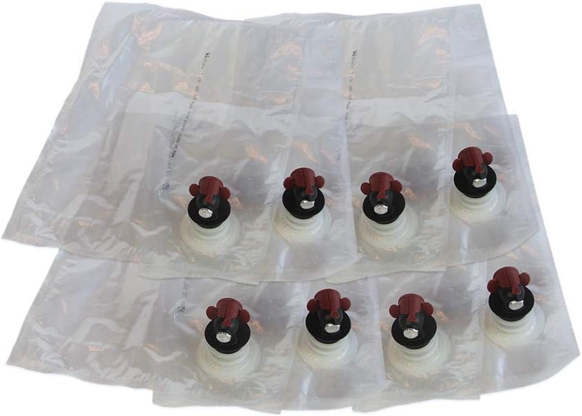 5L Bag-In-Box Bags [Eco-Friendly Glass Bottle Alternative] - Easily Bottle, Dispense & Store Your Wines, Coffees, Cocktails and More! - Great for Home Winemakers (BIB Bags Only, 50 pack)