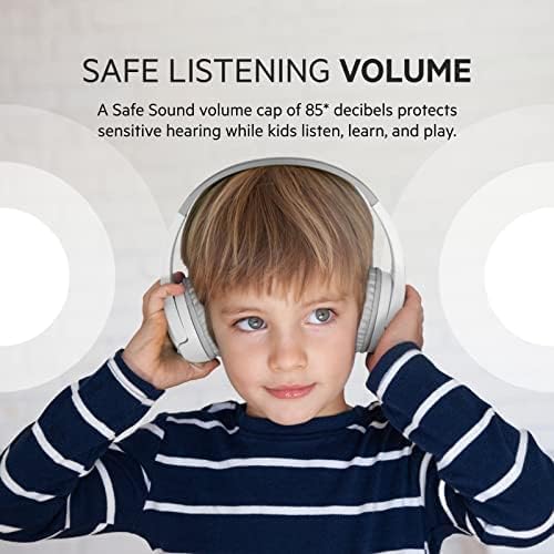 Belkin SoundForm Mini - Wireless Bluetooth Headphones for Kids with 30H Battery Life, 85dB Safe Volume Limit, Built-in Microphone - Kids On-Ear Earphones for iPhone, iPad, Fire Tablet & More - White - Image 4