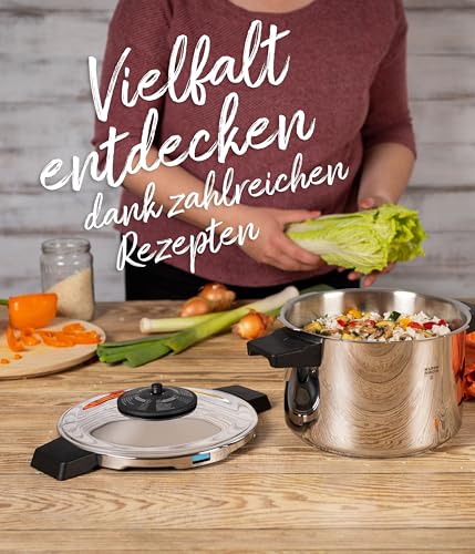 Image of Kuhn Rikon Duromatic Classic NEO 5 L Side-Handle Pressure Cooker - Swiss-Made, Ultra-Fast & Energy-Efficient, Thick Super-Thermic Base, Safe & Durable