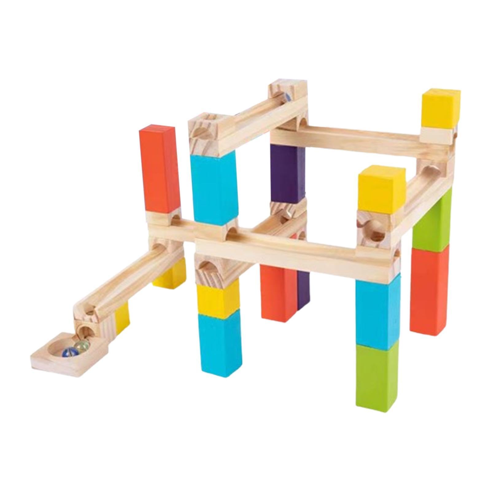 Lyla DIY Wooden Track Marble Toy 3D Wooden Puzzle for Birthday Gift Ages 4-8 Kids 36PCS-image-15