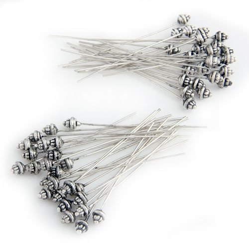 Ecloud Shopus 50 Antique Tibetan Silver Tone 55Mm Head Pins Needles Fashion #TOP6