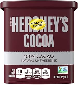 Cacao Natural Unsweetened Cocoa Powder Can, 8 oz Pack of 2 - Perfect for Baking & Smoothies, Non-GMO, Certified Gluten-Free, 226G Value Pack of 2 Cans (16 oz)