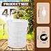 Ziliny 4 Pcs White 6.5 Gallon Fermentation Bucket with Twin Bubble Airlock Grommets Lid Brewing Wine Fermenter Fermentation Kit for Home Beer Wine Mead Other Fermented Beverage