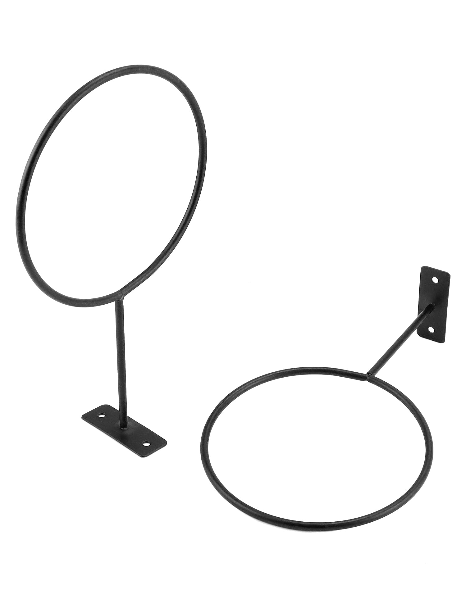 QWORK® 8 Piezas Soporte de Pared para Bolas de Metal, Soporte de Pared de Bola Montada, Negro, para Baloncesto, Balones de Fútbol, Voleibol y Más