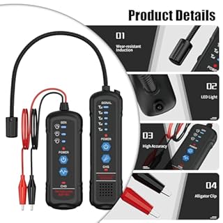 GAMWATER U650 Localizzatore di cavi sotterranei con auricolari, tracciatore di fili con auricolari per la localizzazione di fili e cavi, tester per cavi di recinzione per animali domestici