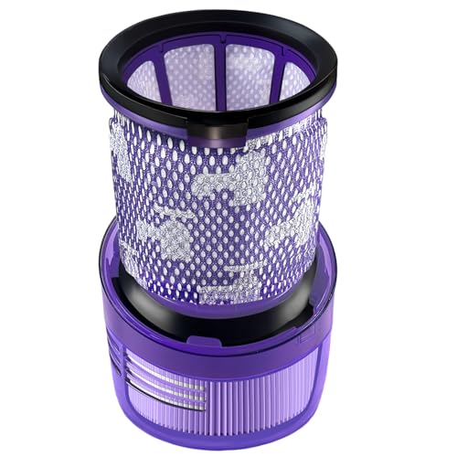 Ersatz Filter für Dyson V12 Detect Slim Staubsauger,Absolute Extra/Total Clean/Fluffy Zubehör Hinterer Filter Ersatzteil 971517-01(2 Stück Hepa Filter 1 Reinigungsbürste)