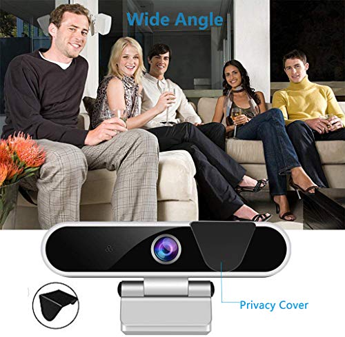 Webcam with Microphone 1080p HD USB Camera 30fps Streaming Webcam with Tripod and Privacy Cover,Plug and Play for Desktop/Laptop/Mac,Video Conferencing/Calling/Gaming and Skype/YouTube/Zoom etc.