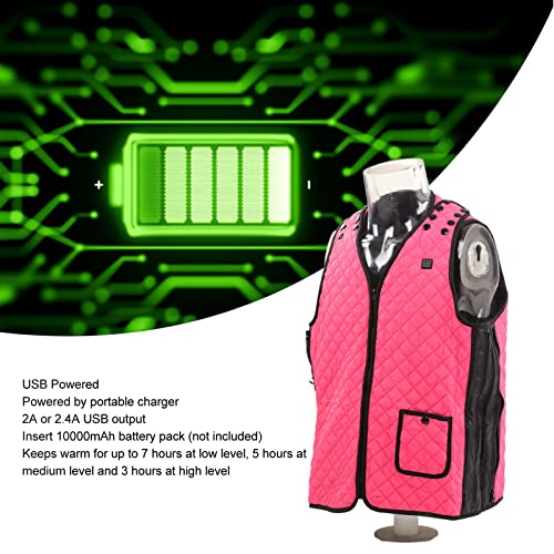 Colete Aquecido, Colete Aquecido Elétrico de 3 Níveis, Elegante e Macio para Caminhadas e Patinação