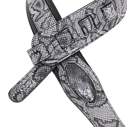 Walker & Williams Sf-106 Slate Grey Python Textured Snake Pattern Strap With Snakehead #TOP1