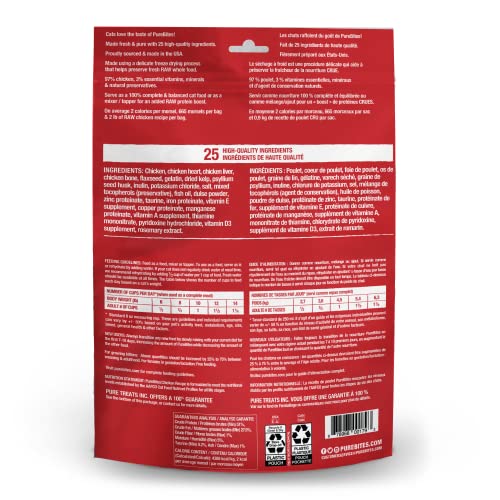 PureBites Chicken Freeze Dried Cat Food • Topper, 25 Ingredients, Made in USA, 9.2oz