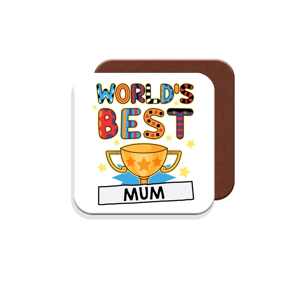 Mum Coaster - Worlds Best Mum Gift - Giftset - Made by MUGGZ in The UK