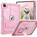 ZoneFoker for iPad Pro 12.9 Case 6th/5th/4th/3rd Generation 2022/2021/2020/2018, 12.9 Inch iPad Pro Case Cover with Pencil Holder, Pink Glitter