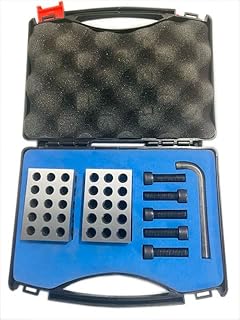 Ultra Precision Matched Pair 1-2-3 Setup Blocks with Bolts, Hex Wrench and Protective Case â€“ Perfect for Machinists, Metalworkers, Woodworkers and Many Other Applications