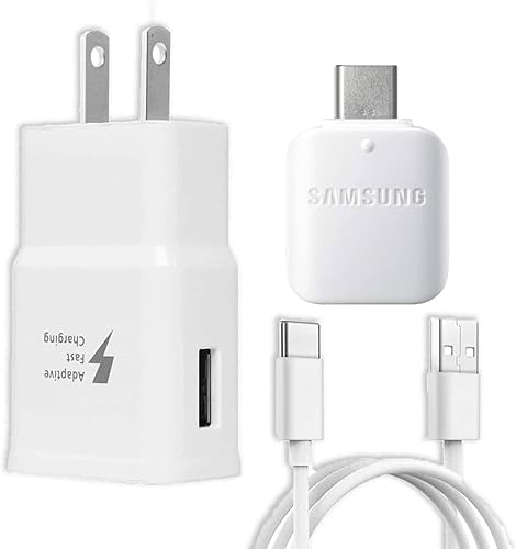 Cargador rápido con cable USB tipo C de 6.6 pies (6.6 ft) y adaptador OTG para Samsung Galaxy S9/S9 Plus/S8/S8 Plus/S10/S10e/S10 Plus/Note 8/Note disponible en Yaxa Colombia