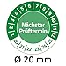 Produktbild AVERY Zweckform 6989-2020 fälschungssichere Prüfplaketten Nächster Prüftermin 2020-2025 (stark selbstklebend, Kleinformat, Ø 20 mm, 120 Aufkleber auf 8 Blatt) grün