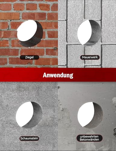 KAFUWELL Bohrkrone 68mm SDS Plus mit Schnellkupplung 110mm, Steckdosenbohrer für Unterputz, Steckdosen Lochbohrer Kernbohrer, Hammerschlagfest Dosenbohrer 68mm für Mauerwerk Beton Ziegel