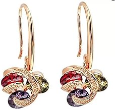 Luxury Rose Gold Colourfull Ear Studs For Women