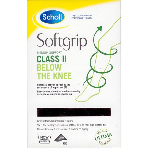 SCHOLL SOFTGRIP MET ULTIMA KLASSE II ONDERSTE KNEE GESLOTEN TOE ZWART - MEDIUM