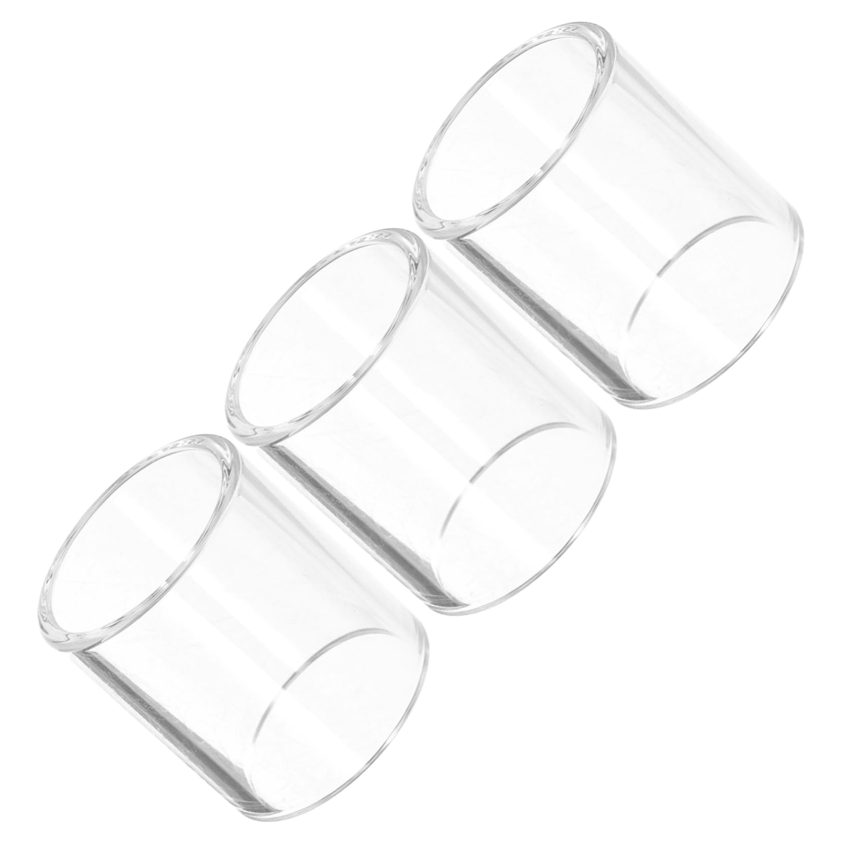 Sosoport 3pcs Glass Slide Tubes for Electric Acoustic Guitar Finger Covers Ring Design Brass Slide Guitar Parts Accessories