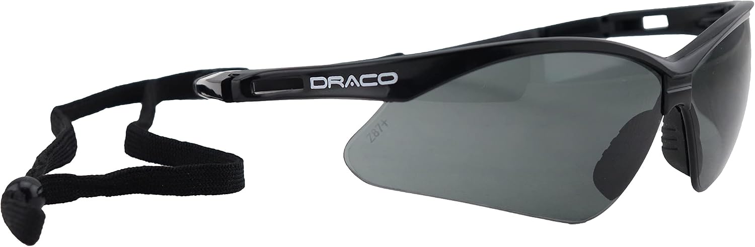Stauffer Draco Safety Glasses, ANSI Z87+ Certified With UV Protection (Pack of 12)