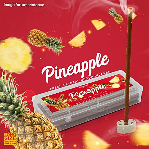 Vedic Vaani Natural Fruity Fragrance Pineapple Aromatic Premium Dhoop Incense With Stand Holder (10 Sticks) #TOP1