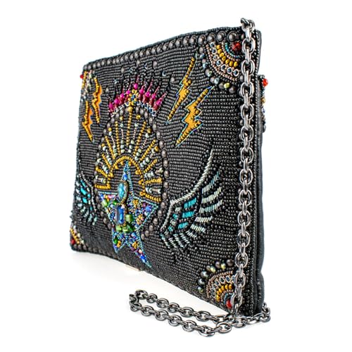 Mary Frances Starstruck Beaded Crossbody Handbag with Celestial Star Motif and Luxe Leather Accents Evening Bag, Multicolor4