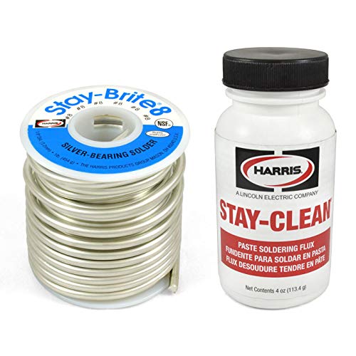 Combo Set Harris Solder Kit SB861 & SCPF4 - Stay-Brite #8 Silver Bearing Solder with Flux
