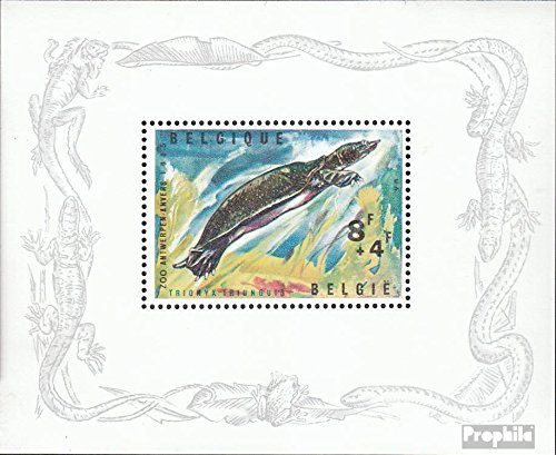 Prophila Collection Belgio Block 33 (Completa Edizione) 1965 Rettili (Francobolli per i Collezionisti) Anfibi / rettili / Dinosauro