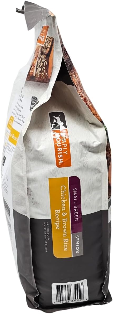 SIMPLY NOURISH Small Breed Senior Chicken and Brown Rice Dry Dog Food, 5 Pound Bag