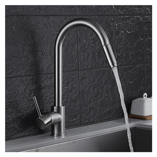 Mitigeur de cuisine chrome et nickel grue au design épuré
