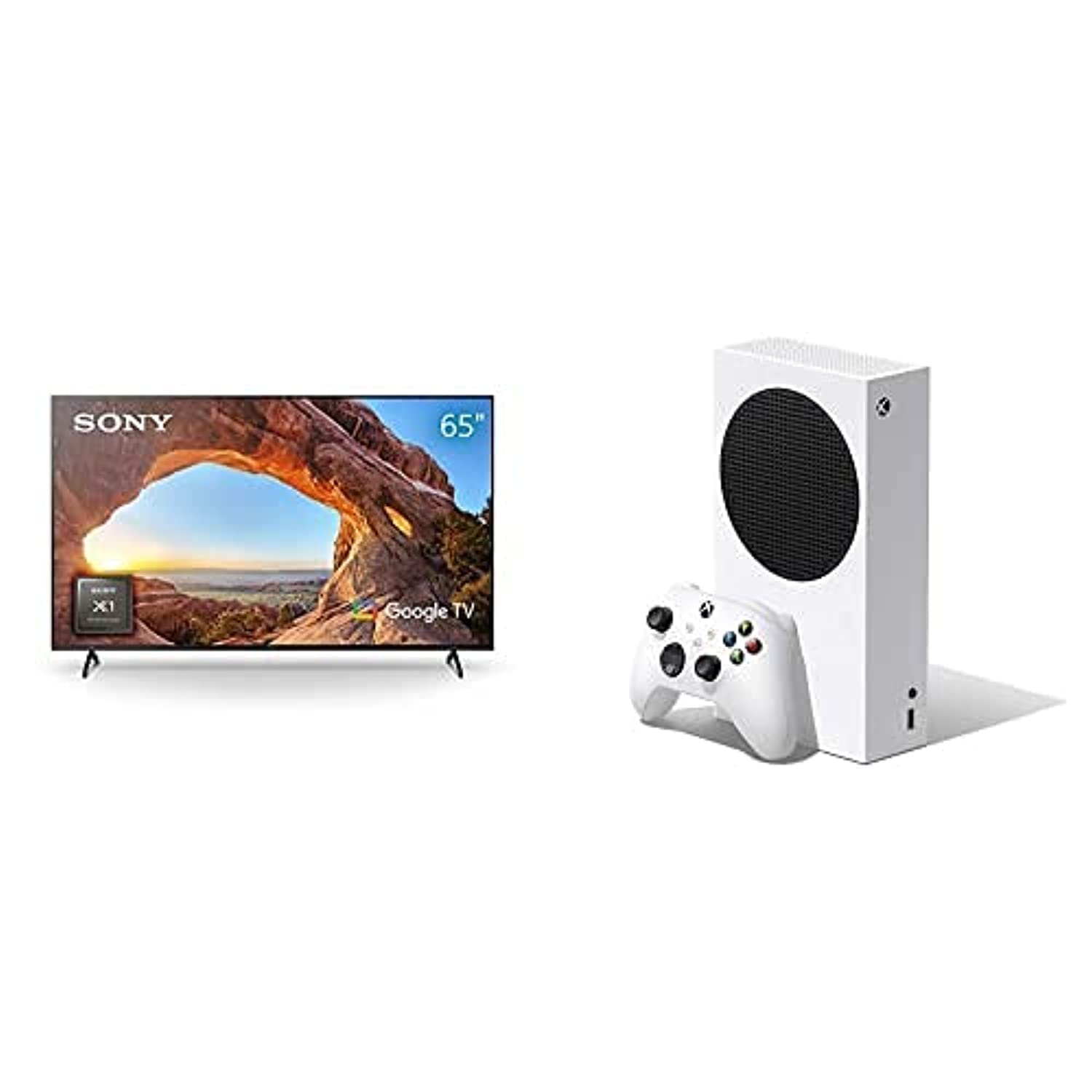 Sony 65 Inch Bravia X85J Smart Google Tv, Perfect For Gaming With 4K 120Fps, Ultra Hd With High Dynamic Range Hdr, Kd-65X85J, 2021 Model With Xbox Series S (Digital Console)