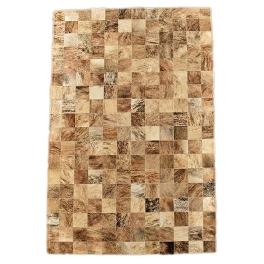 KUHFELL Teppich HELLGRAU BEIGE Natur Patchwork CA. 120 x 180 cm Fell Teppich VON KUHFELLE online (Braun)
