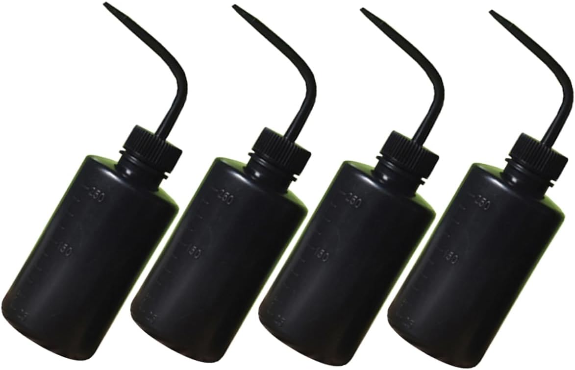 4Pcs Rinse Bottle Multipurpose Eyelash Water Bottle for Extensions Salad Jam Storage Squeeze Design Lightweight for Tattoos Labs More