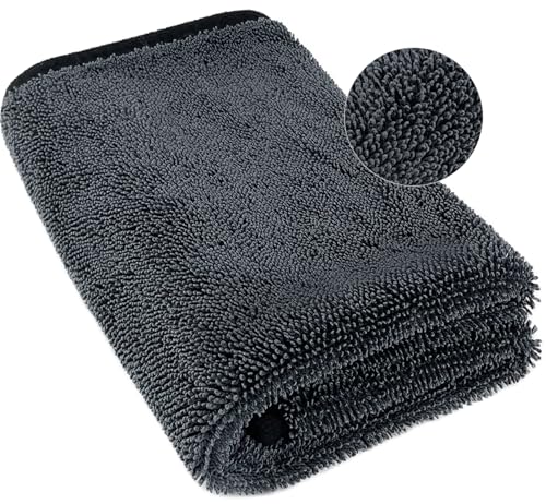 Airlab XXL Chiffon Microfibre Séchage Voiture 90x60CM, 600GSM Serviette Super Absorbant Anti Rayures Polissage Detail Auto Moto Vitre Salle de Bain, Lingette...