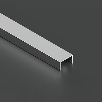 Matte Silver Finish Aluminum U Channel for Wall Molding Trim, Decorative Trim Framing, Joint Cover Strip, 20Pcs W 17mm H 10mm x 2.5m Long Total 50 Meters 164.04 ft Aluminum C Channel, Waterproof
