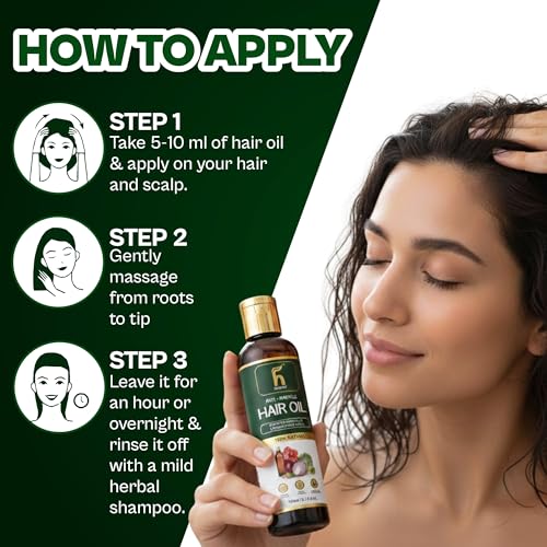 Image of Anti Hairfall Hair Oil For Men & Women | Promotes Hair Growth & Reduces Hair Fall | With Hibiscus, Almond,Castor, Amla, Neem,Coconut and Bhringraj Oil | | 100 ml