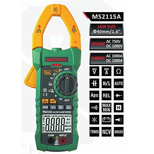 Wowobjects® MASTECH MS2115A MS2115B True Digital Clamp Meter Digital ...