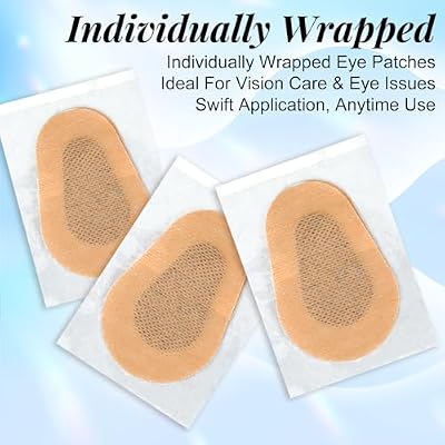 Sibba 20 x Eye Patches for Adults Adhesive Disposable Medical Eye Patch Light Blocking Eyes Pad Stickers Breathable Sleep Patches Non-Woven Adhesive Bandages Eyepatch for Amblyopia Lazy Eyes, 3.5x2.5