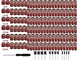 Drum Sander Set, 337 Pieces Sanding Drums kit with 1/8 Shank Mandrel for Dremel Rotary Tools 80/120/240/320/400/600 Grit