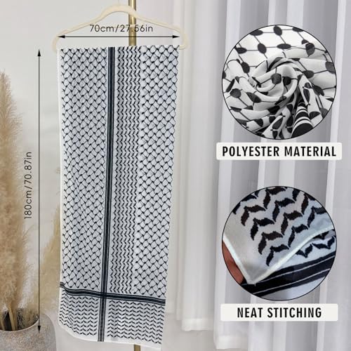 Fashion Keffiyeh – Polyester Head Neck Scarf – Arab Shawl Scarf for Women Girls – Palestine Style and Flag4