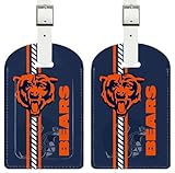 AYYQHC 2 Pack Leather Football Sport Fan Luggage Tag for Suitcase and Bag，Orange Color Design Travel Suitcase and Bag Tag with Privacy Flap Address Labels