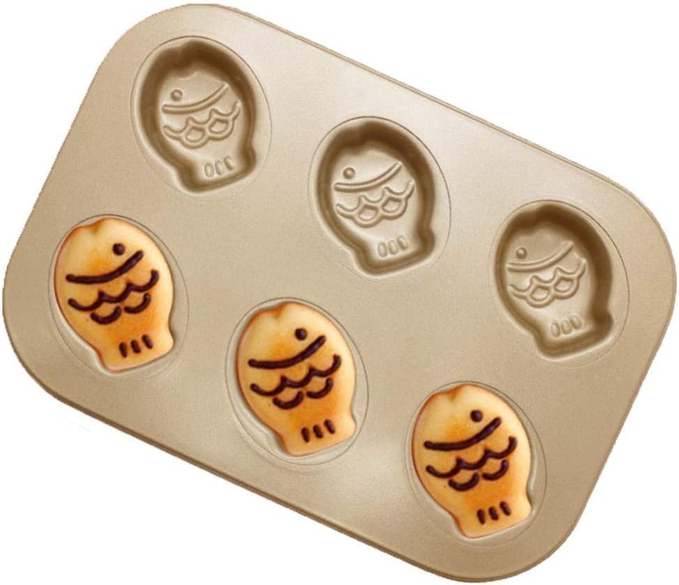 Amazon | マドレーヌ 型 ケーキ金型 マフィン型 ドーナツ型 6ケ取