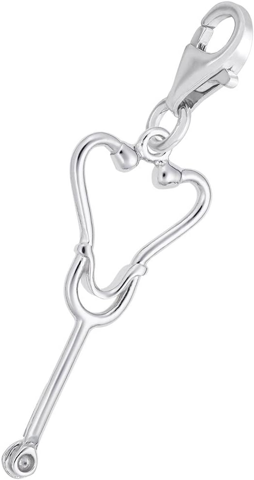 Stethoscope Charm with Lobster Claw Clasp, Charms for Bracelets and Necklaces