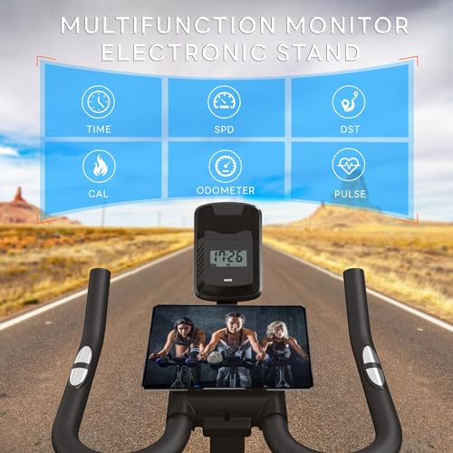 SogesPower Exercise Bike Indoor Cycling Bike Magnetic Stationary Bike Cycle Bike Fitness Bike for Home Silent Belt Drive with Phone Ipad Mount &Comfortable Seat Cushion - Image 6