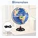 COSTWAY 12” Illuminated World Globe, Geography Educational Globe with Built-in LED Night Light, Wooden Stand, Clear Map for Kids & Adults Learning, Desktop Globes for Students, Decoration (Navy)
