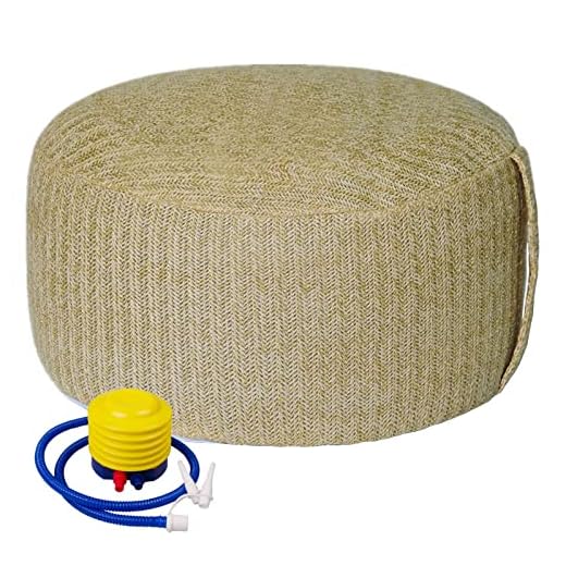 23+ Inspiring Outdoor Balcony Ideas to Elevate Your Space 5 weruisi Woven Inflatable Ottoman with Air Pump D21”x H10” Outdoor Indoor Pouf Patio Footrest Stool with Portable Handle, Round Ottoman for Patio Garden, Camping, Bedroom, Living Room Natural Color