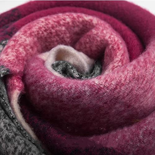 Modischer Schal Wickelschals Poncho Schal, Damen Winterschal Schal Damen Farbe Karierte Quaste Wrap Dicker Schal (Farbe: A, Größe: Einheitsgröße) (Farbe: E, Größe: Einheitsgröße)